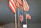 Group of Vintage Assorted Size United States Flags
