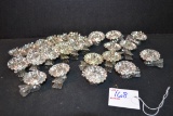 Large Group of Vintage Tin Candleholder Clips