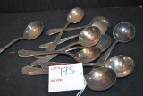 Group of Silverplate Soup Spoons
