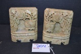 Vintage Handcarved Soapstone Bookends; 4