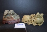Pair of Vintage Handcarved Toothpick Holder and Duck Figurine; 5