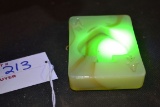 Vintage Uranium Slag Glass Ace of Spades Paperweight