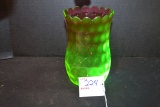 Vintage Inverted Thumbprint Rubina, Uranium Glass 6