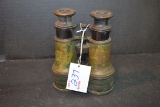 Pair of Vintage Brass Handled Binoculars by Lemaine Fab, Paris