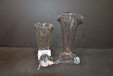 Group of Pharmacy Measuring Beakers and Pestle