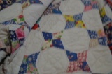 Vintage Twin-Sized 4-Point Star Quilt