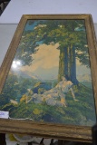Vintage Framed Print by Maxfield Parrish; 34