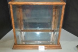 Vintage Oak and Glass Counter Top Display; 15