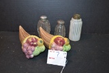 Group of Vintage Salt and Peppers; One is Handblown