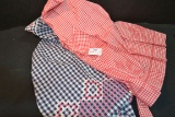 Pair of Vintage Red and Blue Handmade Aprons