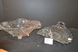 Vintage Cambridge Footed Oval Compote Dish and Fostoria Colony Pattern Bonbon Dish