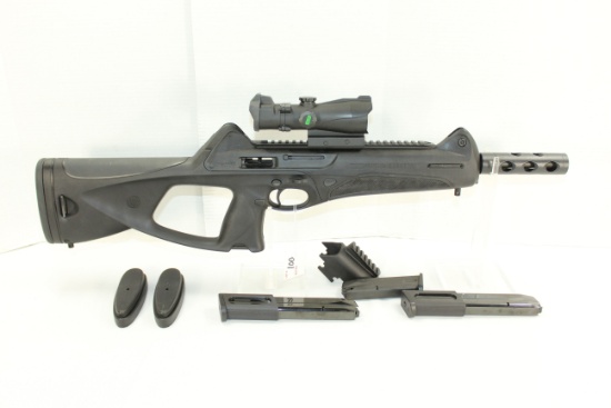 Beretta CX4 Storm 9mm Cal. Semi-Auto Magazine-Fed Rifle w/Ventilated BBL Shroud, 3-15 Rd. Magazines,