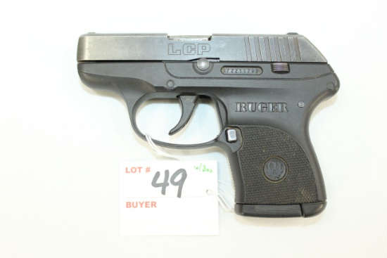 Ruger LCP .380 Auto Cal. Semi-Auto Pistol w/6 Rd. Magazine and Original Box and Manual; SN 372211792