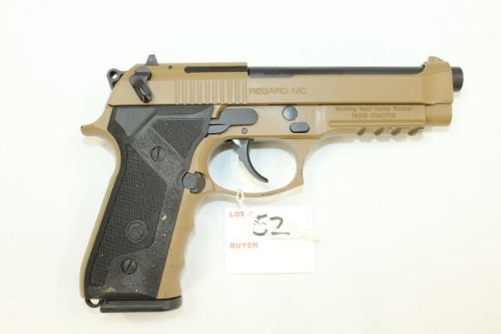Girsan Regard MC 9mm Cal. Semi-Auto Pistol w/18 Rd. Magazine, 3 Dot Sights, Tactical Rail Mount, FDE