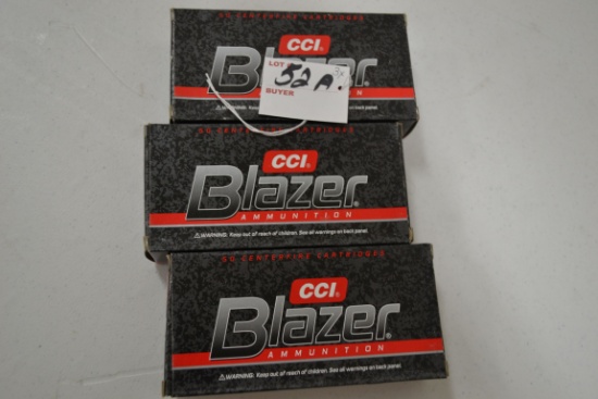 3 Boxes - CCI Blazer 9mm Luger 115 gr. FMJ Cartridges; 50 Rds./Box; 3xBID