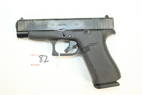 Glock Model 48 9mm Cal. Semi-Auto Pistol w/10 Rd. Magazine and Original Hard Case; SN BRLD912; Very
