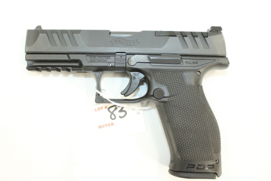 Walther DE 2022 9mm Cal. Semi-Auto Pistol w/18 Rd. Magazine, 3 Dot Adj. Sights, and Tactical Rail; S