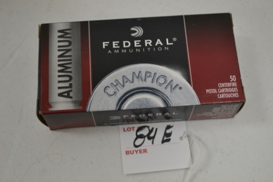 1 Box - Federal 9mm Luger 115 gr. FMJ RN Aluminum Case Cartridges; 50 Rds./Box
