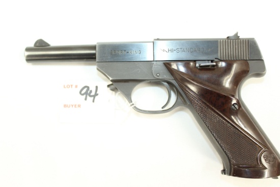 Hi-Standard Sport-King SK-100 .22LR Cal. Semi-Auto Pistol w/4-1/2" BBL and Bakelite Grips; SN 487591