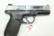 Smith & Wesson SD9 VE 9mm Cal. Semi-Auto Pistol w/16 Rd. Magazine, Nickel Finish, Tactical Rail, and