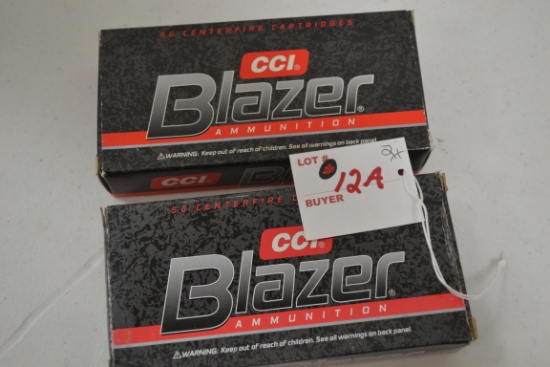 2 Boxes - CCI Blazer .25 Auto 50 gr. TMJ Cartridges; 50 Rds./Box; 2xBID