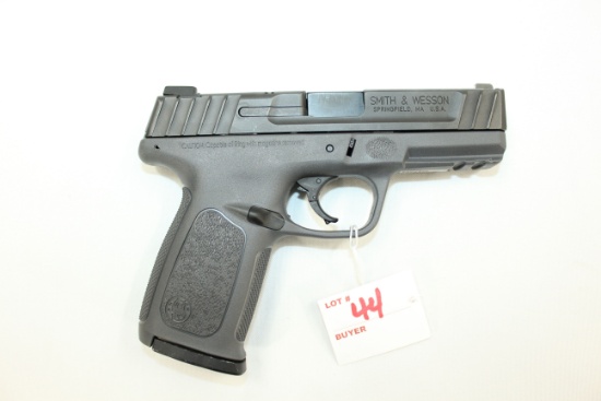 Smith & Wesson SD9 9mm Cal. Semi-Auto Pistol w/16 Rd. Magazine, 3 Dot Sights and Tactical Rail; SN F