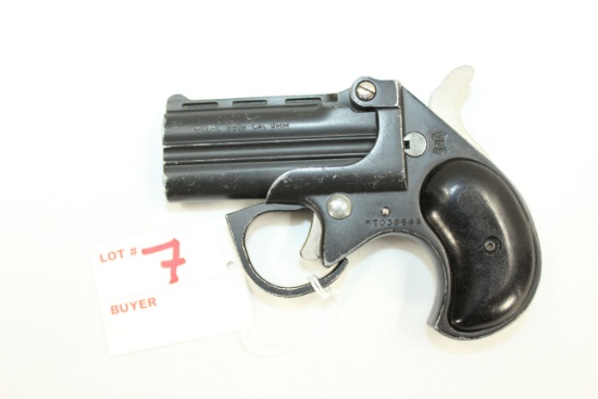 Bearman Model BBG9 9mm Cal. Double BBL Single-Action Derringer; SN BT038644