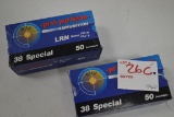 PRVI Partizan .38 SPL 158 gr. LRN Cartridges; 1 Full and 1 Partial Box; 80 Rds. Total