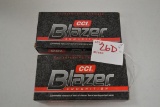 2 Boxes - CCI Blazer .25 Auto 50 gr. TMJ Cartridges; 50 Rds./Box; 2xBID