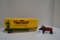 Plastic Aero Mayflower Transit Co. Enclosed Trailer and Scale Model Museum 1987 Plastic Red Tractor