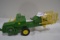 Vintage Ertl John Deere Square Baler w/Bale Kicker and Bales