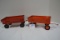 Pair of Orange and Red Wagons; One Marked Ertl