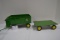 Pair of Ertl John Deere Wagons including Flat Bed and Silage Wagon