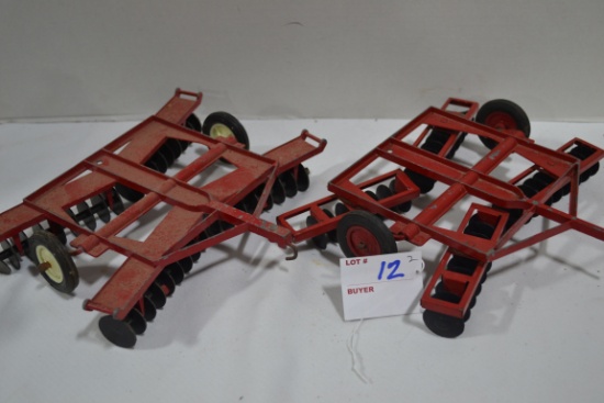 Pair of Ertl Tru-Scale Red Disks