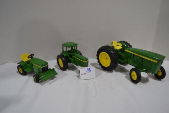 Group of John Deere Tractors including John Deere 110 Lawn Mower w/Blade and I-20 Series Wide-Front