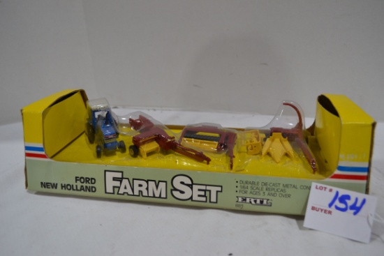 Vintage Ertl Ford/New Holland Farm Set; 1/64 Scale; NIB