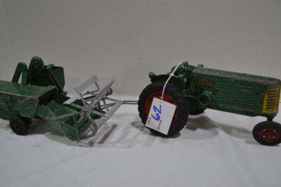 Vintage Oliver Row Crop Tractor w/Pull-Type Combine