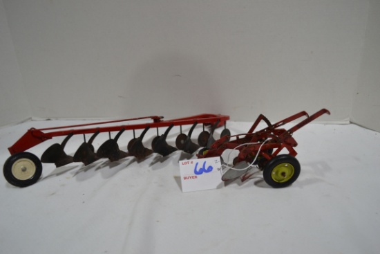 Pair of International-Case Plows including Tru-Scale 2-Bottom and Ertl 7-Bottom