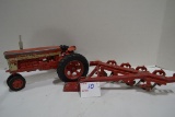 Farmall 460 Tractor and Ertl 4-Bottom Plow
