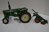 Vintage Ertl Oliver 1855 Row Crop Tractor w/Oliver 2-Bottom Trip Plow