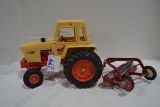 Vintage Ertl Case 1370 Agri-King 504 Turbo Tractor w/Cab and Rake