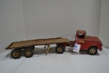 Vintage Tonka Truck and Flatbed Trailer; Well Played With