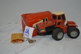 Vintage Ertl Allis-Chalmers 8850 Oscillating Tractor and Allis-Chalmers Mailbox w/Decals and Lock