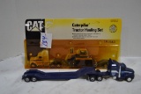 Pair of Tractor Hauling Truck and Trailers including Ertl CAT Challenger 65 1/64 Scale (NIB) and Ert
