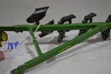 Vintage Ertl John Deere 6-Row Plow; Has damage to one plow bottom.