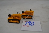 Pair of Ertl Mini John Deere 430 Tractors