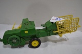 Vintage Ertl John Deere Square Baler w/Bale Kicker and Bales