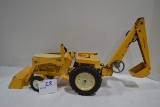 1970s Yellow International 3444 Loader Tractor w/Back Hoe; 1/16 Scale