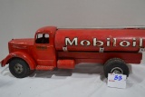 Vintage Metal and Wood Smith Miller, Mobil Oil Mack Truck