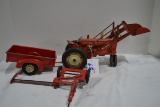 Vintage Tru-Scale Tractor w/Loader, Wagon, and Mower